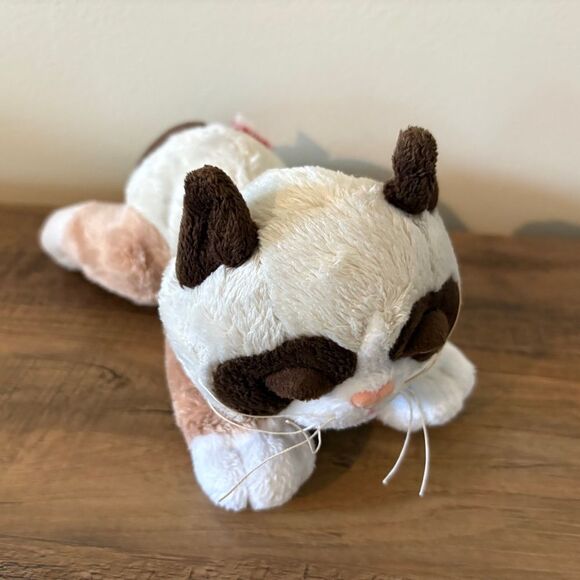 GANZ Grumpy Cat Beanie Stuffed Animal Plush Toy Brown & White Fur Good Used Cond - Picture 9 of 11